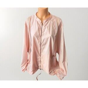 LIVI Active Women’s Pink Full Zip Athletic Jacket Size 28 Plus New